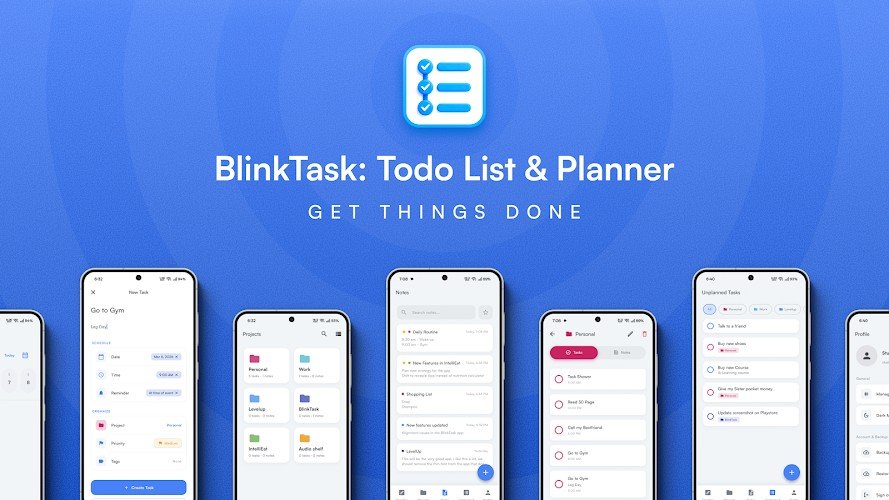 BlinkTask Productivity Planner Play Store Cover